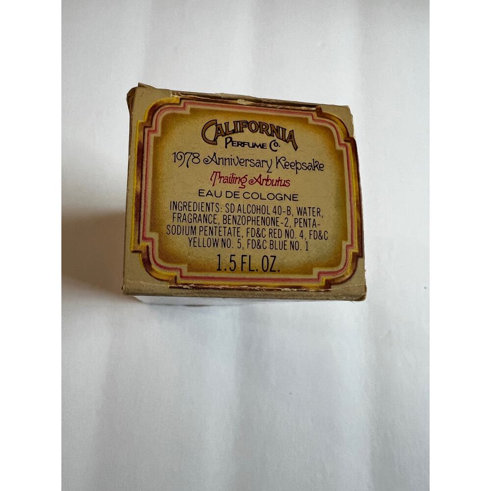 Vintage 1978 Anniversary Keepsake Trailing Arbutus California Perfume Avon - Picture 11 of 12